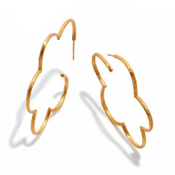 Julie Vos Jewelry - NWTJulie Vos Gold Plated Flower Hoop Earrings